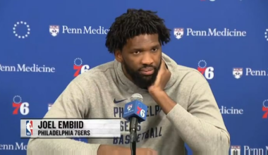 Joel: "The longer I sit, the shorter stints, you can't get into a rhythm, you play 2-3 minutes and you gotta get out... Longer stints you can let the game come to you, but means you might be done by half time. Being in shape is one thing, but basketball shape is another, you need to play"