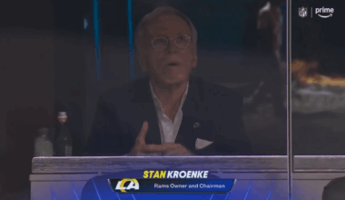 Colorado Avalanche show their support for the LA Rams. Brocktober sighting.