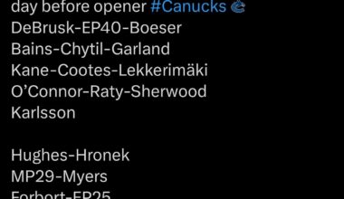 [Paterson] Day before opener