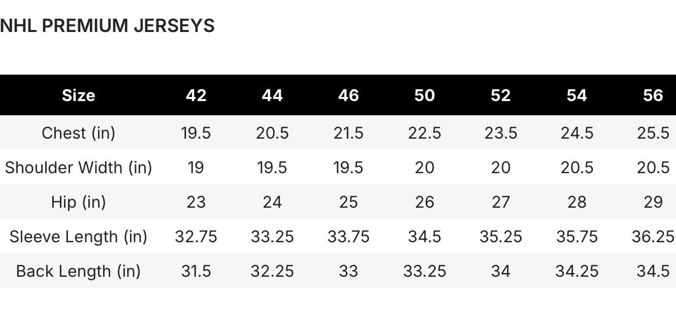 Ordering an anniversary jersey but sizes are no longer S, M, L, etc. Which of these is considered a large?