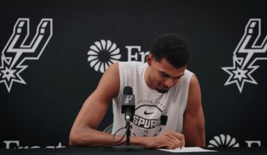 Victor on Devin Vassell's intangible impact : "He's big. He's big. Just thinking about him and Keldon who's been here a little longer, finding their roles and what pieces they can bring to the puzzle. I'm just so happy and proud of them"