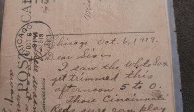 Postcard from 1919 world series