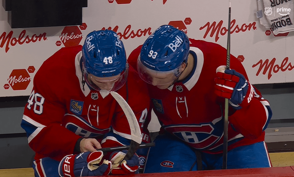 Hutson and Demidov are still on the bench between periods