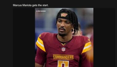 [Rapoport] QB Jayden Daniels is going to be out for MNF against the Chiefs