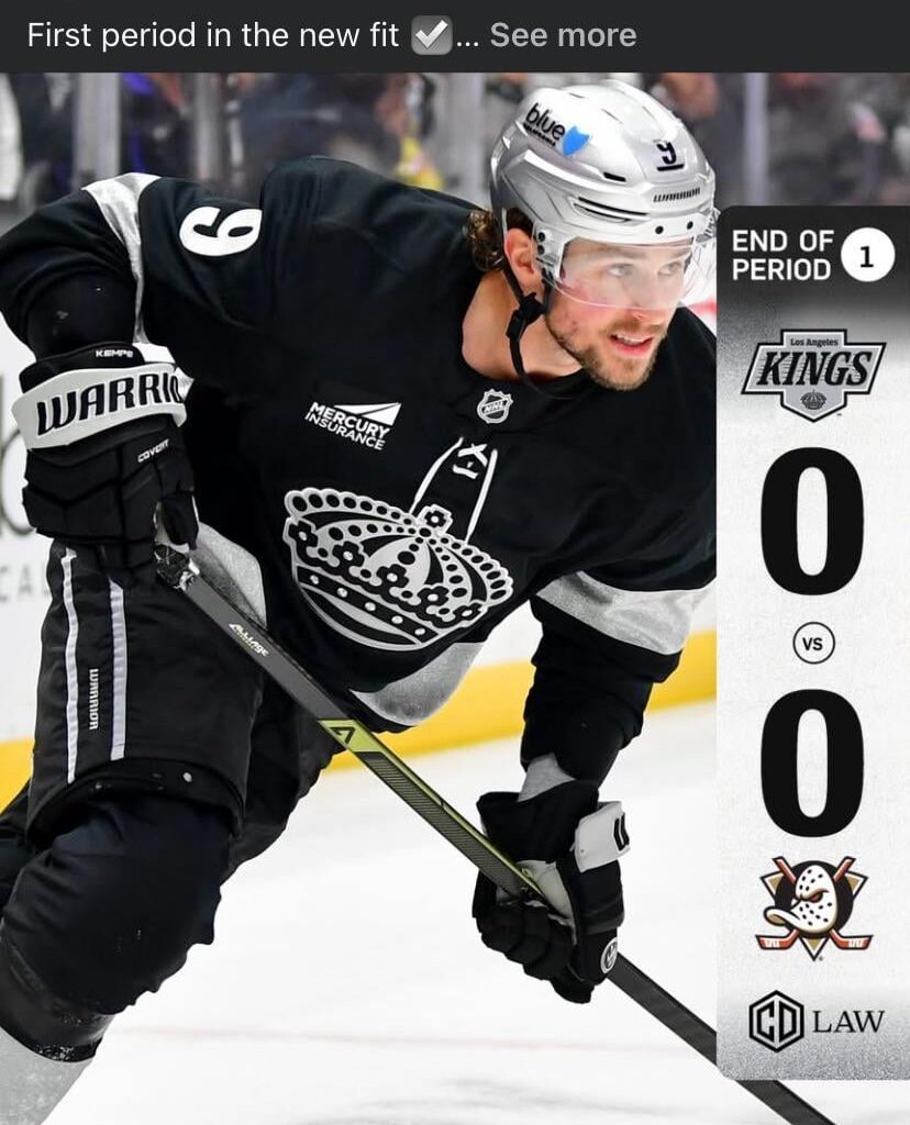 Kings social media posted this after the first period tonight while play the AVS lol #rentfree