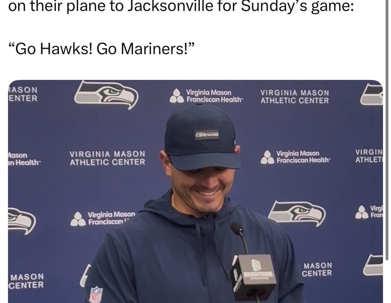 [Bell] “Go Hawks! Go Mariners!”