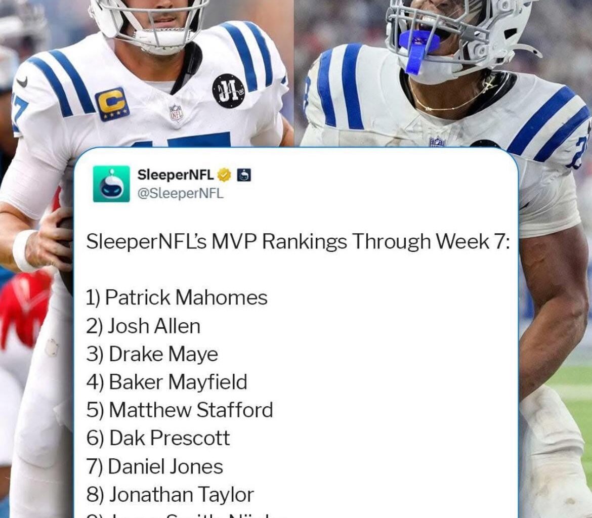 Both Daniel Jones and Jonathan Taylor are in the MVP conversation.