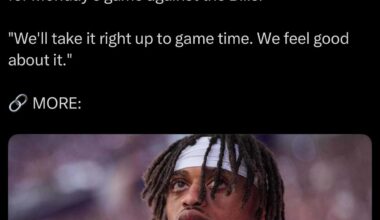 AJ back at practice and could be ready to play against the Bills.