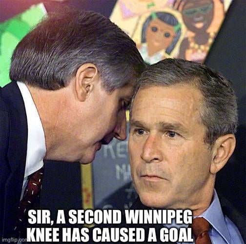 Winnipeg fans look away