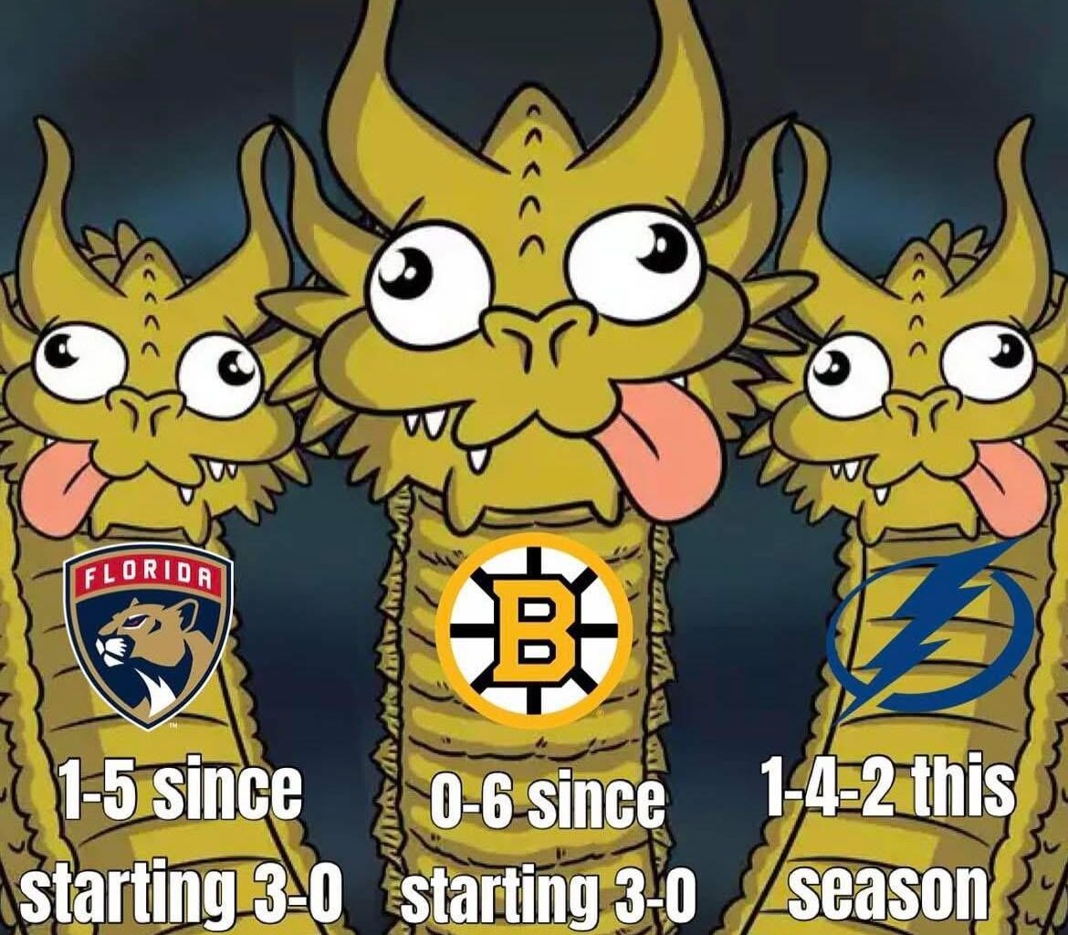 Only solace in our record is the panthers and bruins records