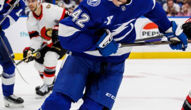 Lightning forward Curtis Douglas joins Zdeno Chara and Matt Rempe as the only 6'9" players in NHL history