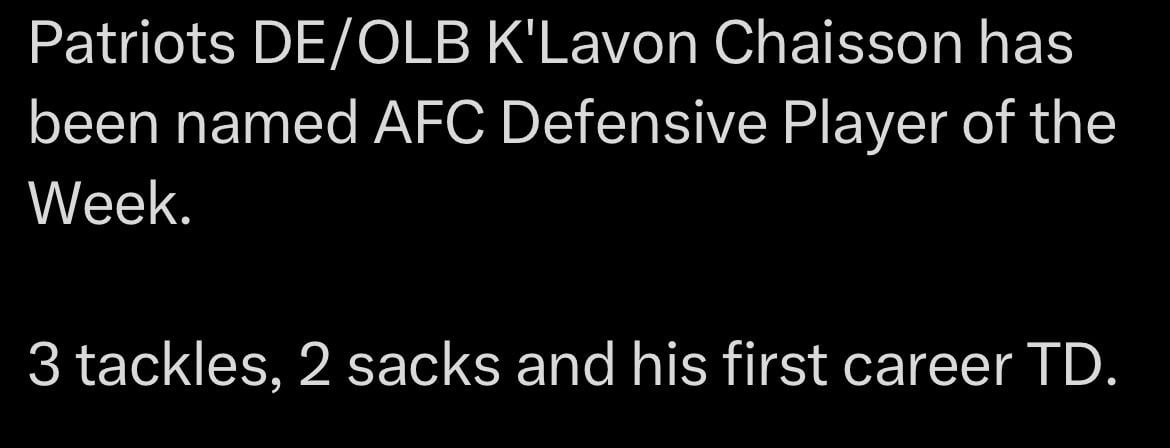 Congrats to Chaisson!