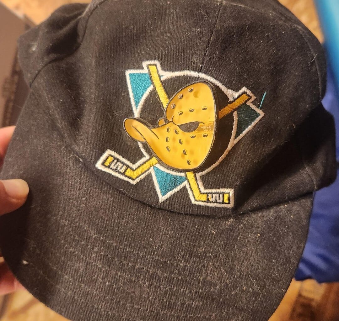 Dug this old light up hat out of the attic