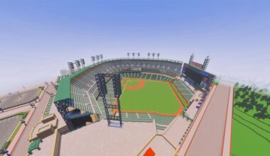 I Built Comerica Park in Minecraft