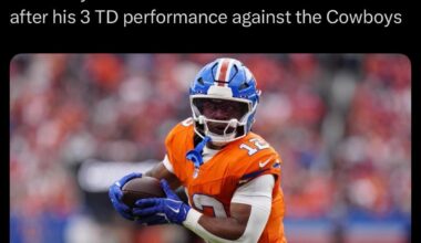 [Stevens] RJ Harvey was named NFL Rookie of the Week after his 3 TD performance against the Cowboys