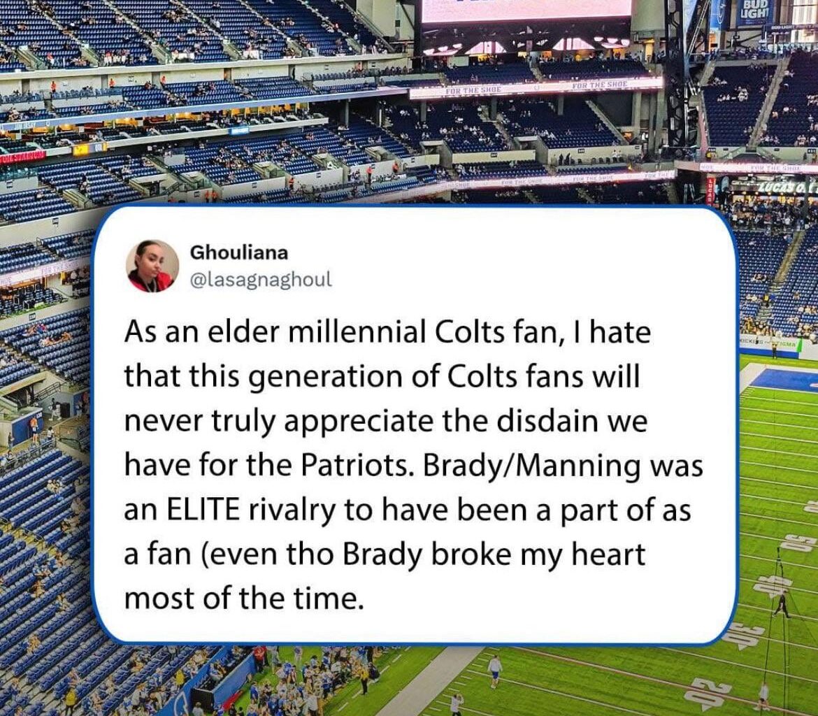 Yep, I HATED the Patriots for years. But now that Brady and Bill are gone, I don’t really care anymore. 😆