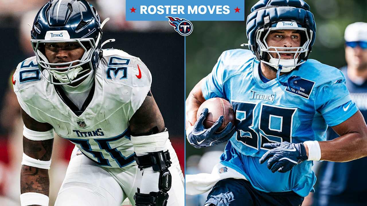 Titans Promote TE Thomas Odukoya, DB Kendell Brooks to the Team's 53-Man Roster, Waive OL John Ojukwu