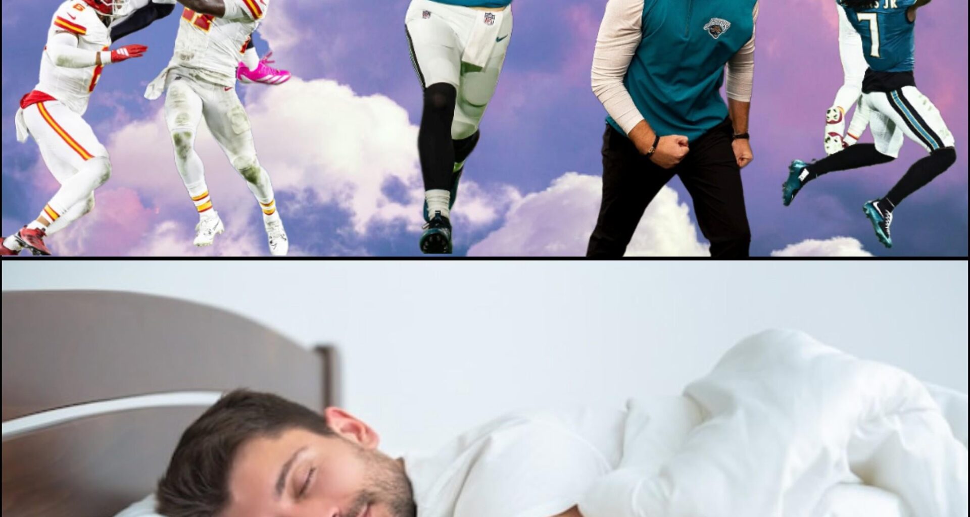 Me sleeping peacefully knowing we are 4-1, we have one of the best young coaches in the league and a passing game that has barely sniffed its potential.