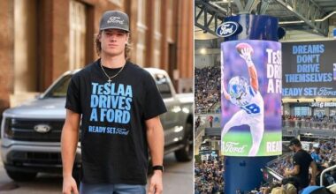 TESLAA DRIVES A FORD