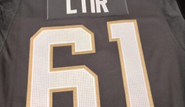 Jersey for game against Vegas