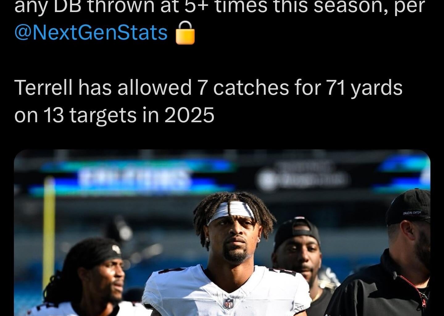 A.J. Terrell had Keon Coleman in PRISON.