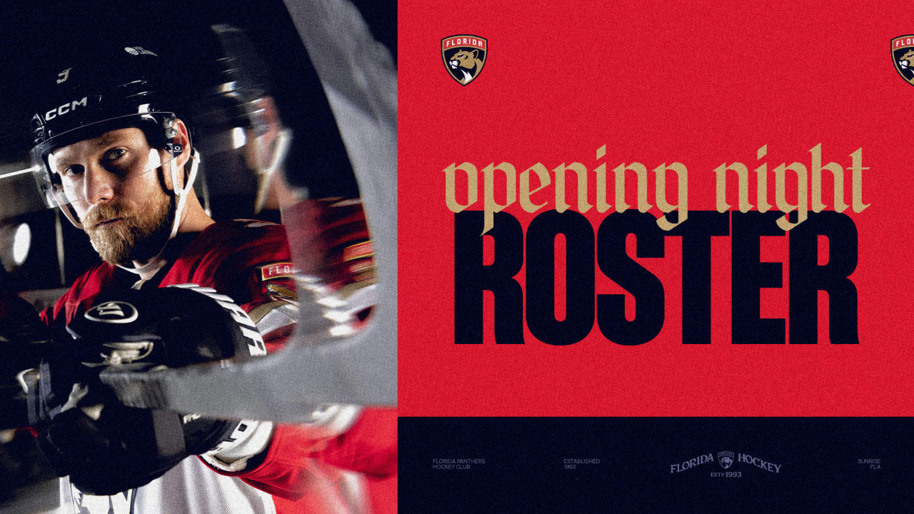 Florida Panthers Announce 2025-26 Opening Night Roster