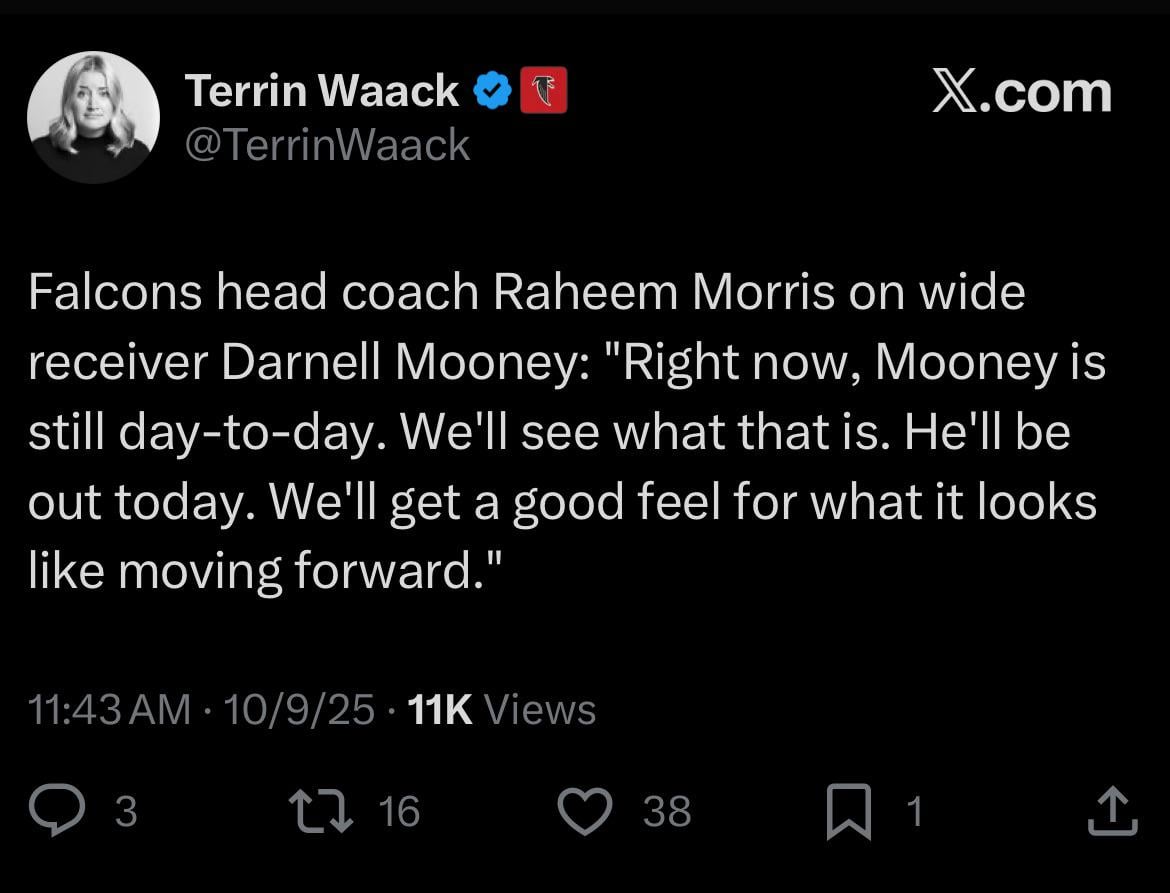 Darnell Mooney did not practice today is still considered day to day.