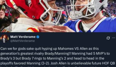 [Verderame] Has had enough of the Mahomes/Allen rivalry hype, tired of the lowering of standards for what is a rivalry