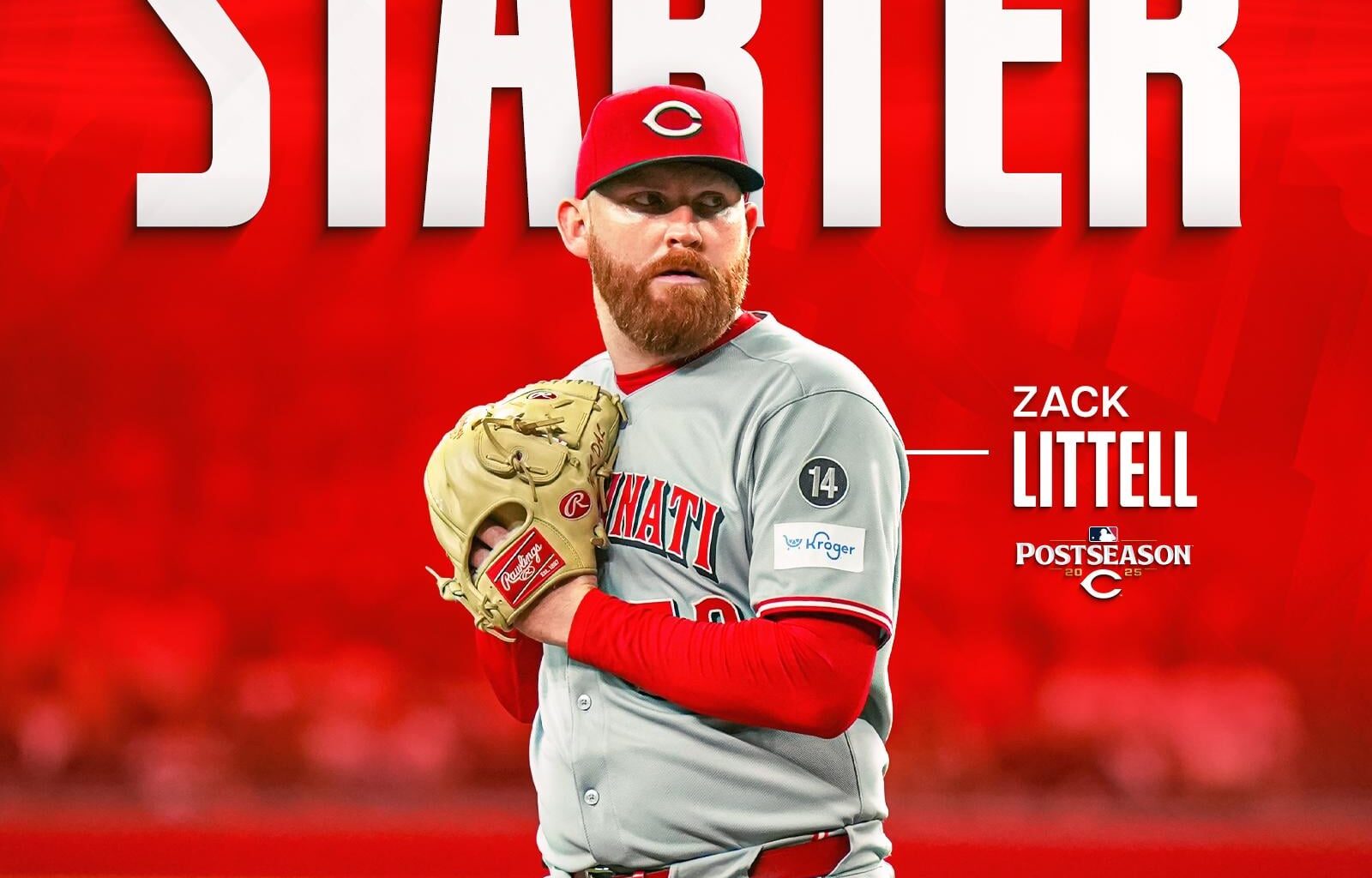 [Reds] Zack Littell on the mound for Game 2.
