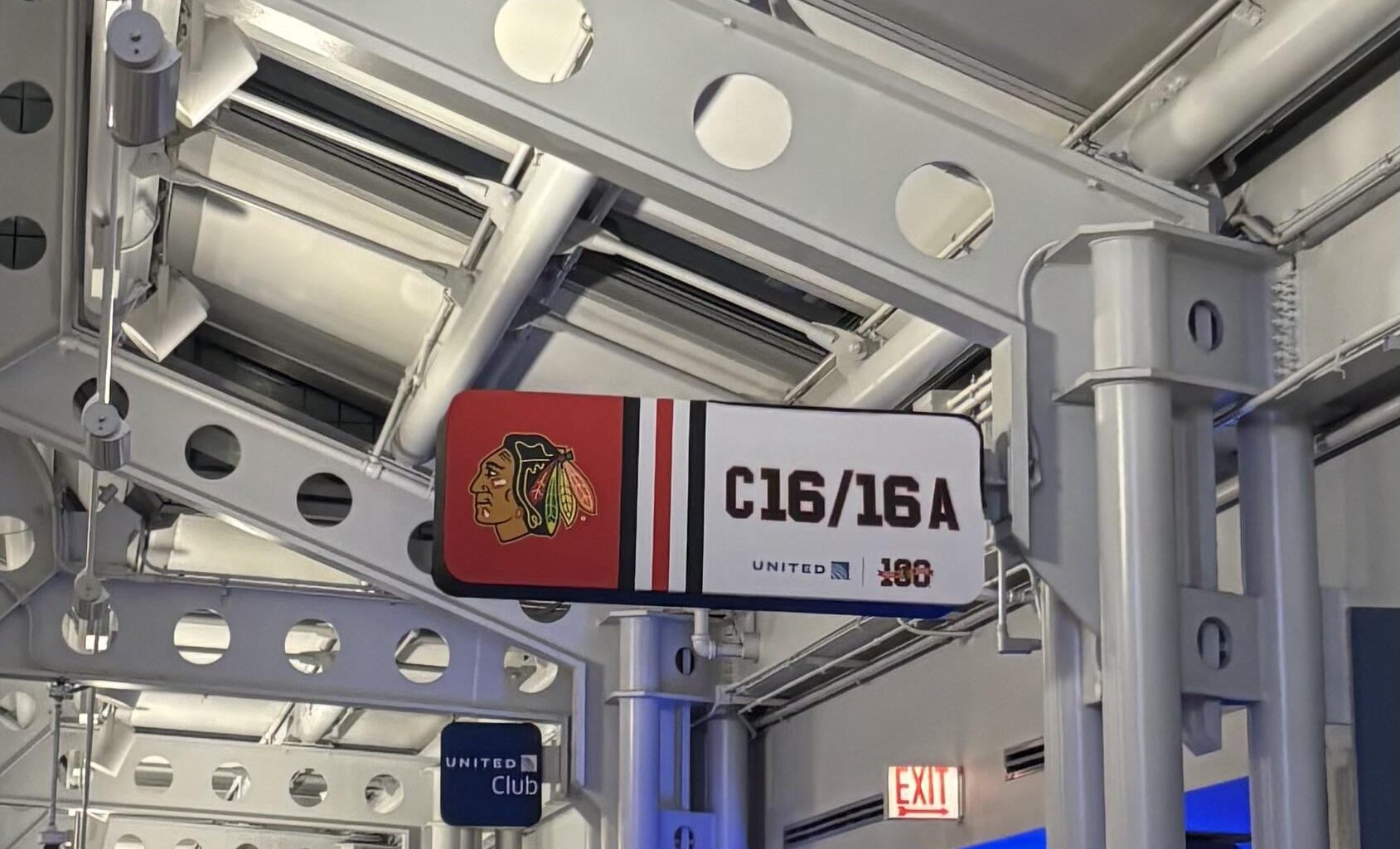 Centennial signage at ORD