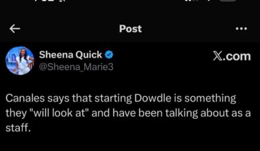 [Quick] Canales looking into potentially starting Dowdle