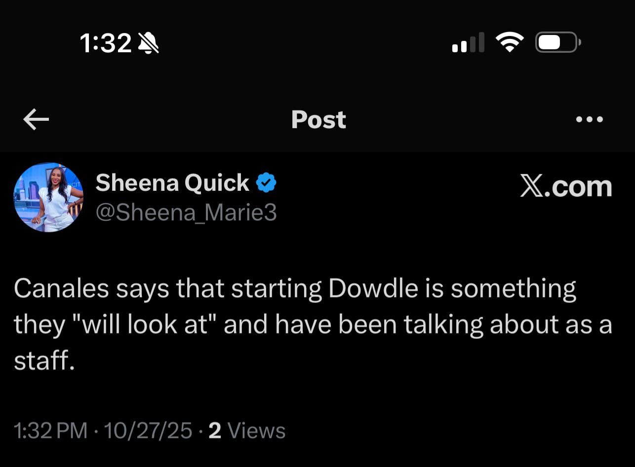 [Quick] Canales looking into potentially starting Dowdle