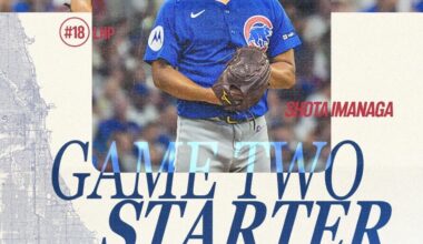 Cubs has announced that shota imanag is the game 2 starter