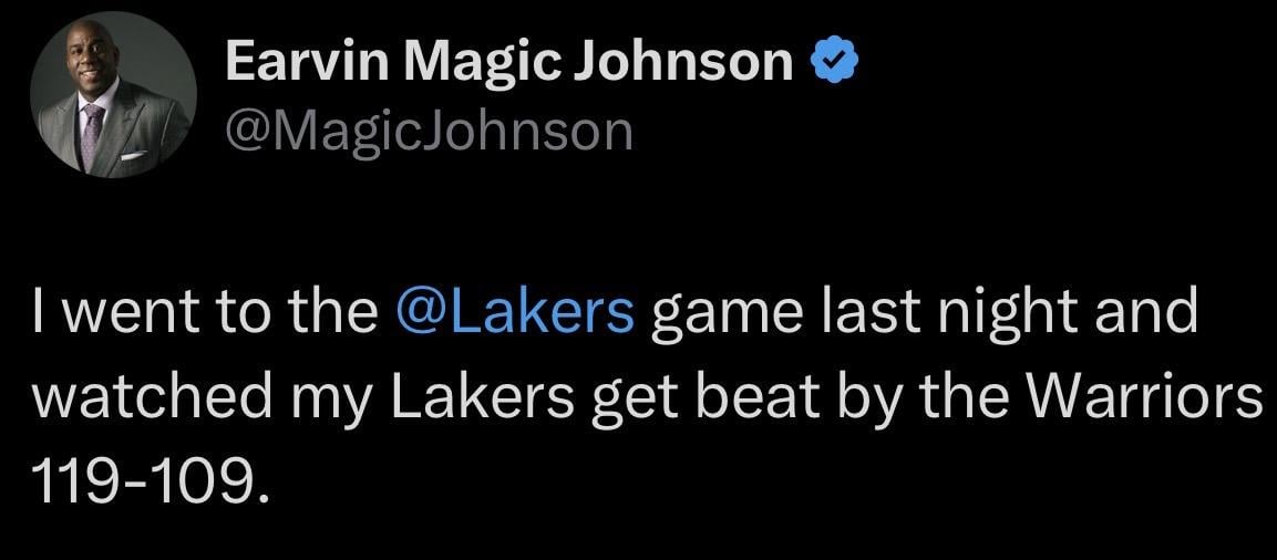 Magic Johnson’s take on the opener