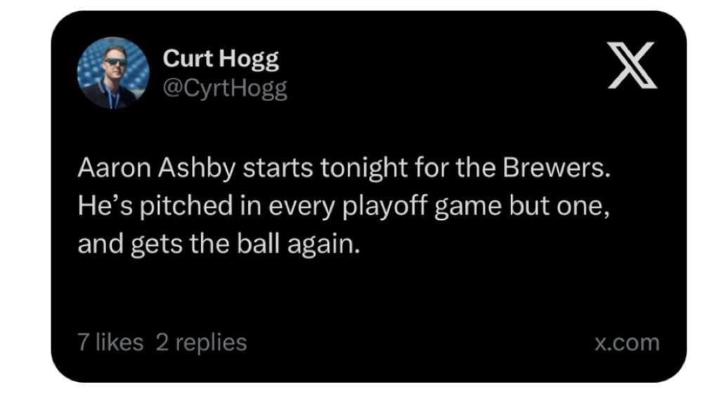 Ashby on the mound. Miz 2 inning on?