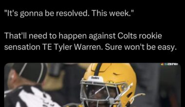 [Kozora] Patrick Queen promises the Steelers problems against TEs will be fixed against the Colts: “It’s gonna be resolved. This week.”