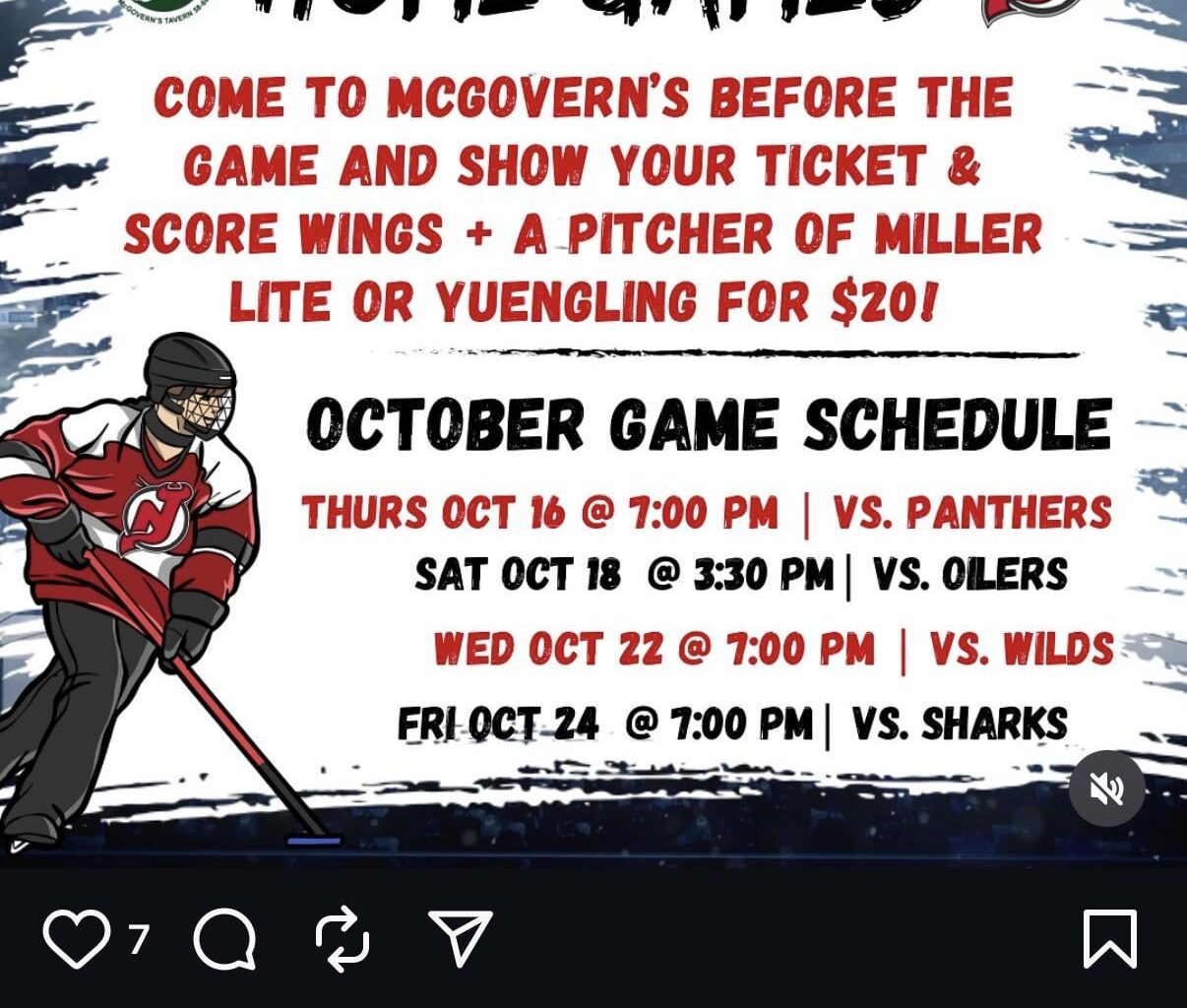 McGovern’s Pregame Specials