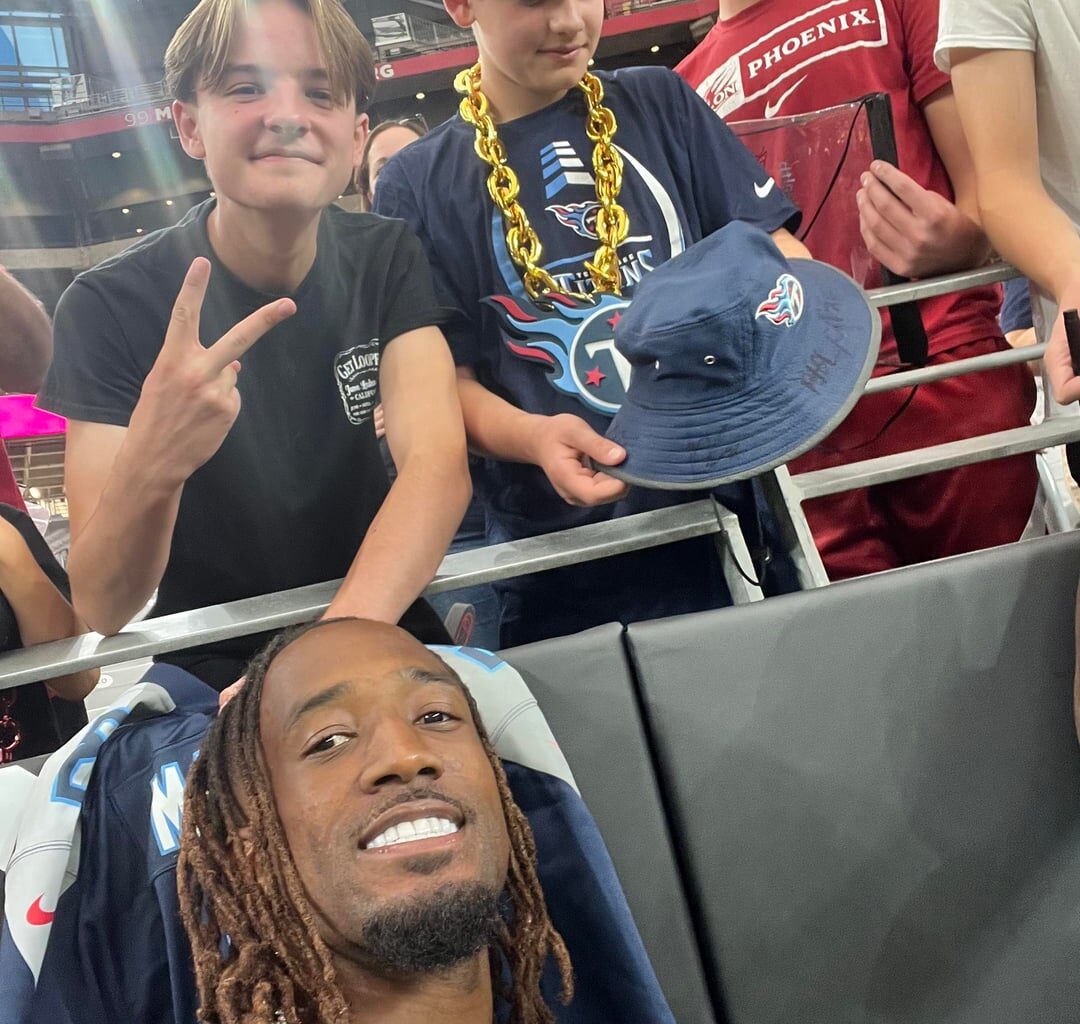 Met the team after the cardinals game