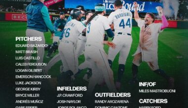 ALCS rosters for the Seattle Mariners and Toronto Blue Jays