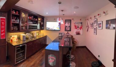 Here’s my Red Wings themed bar.