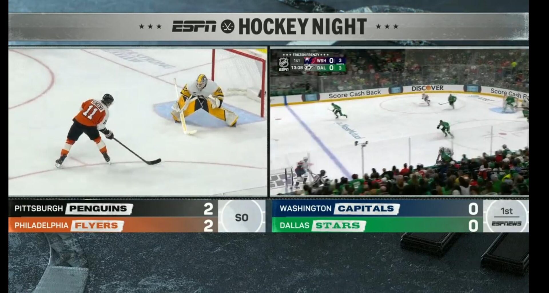 Thanks for going half screen when my squad was in a shootout ESPN *sarcasm*