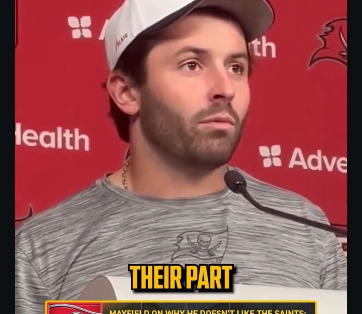 Does anyone want to remind Baker Mayfield how Jameis Winston tore his ACL? Or why Mike Evans has served multiple suspensions after playing the Saints?