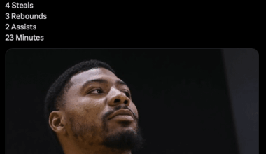 Marcus Smart tonight: 14 Points, 4 steals, 3 rebounds, 2 assists in 23 minutes