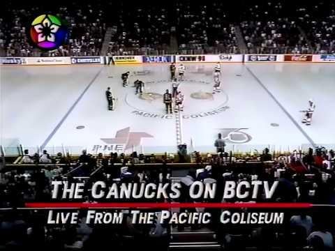The Canucks beating the Flames in Vancouver 11 - 0 in March, 1992