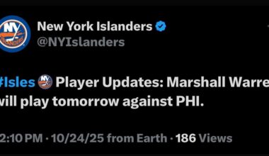 Tomorrow, Laurel Hollow’s Marshall Warren will become the 4th LI born player to play in an NHL game for the Isles!