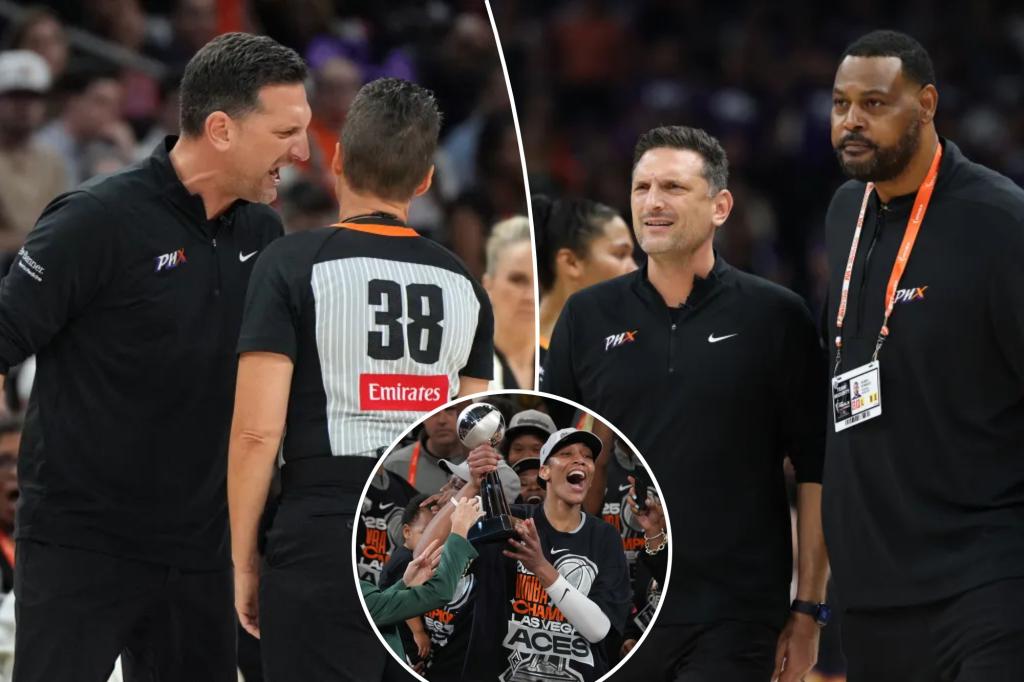 Mercury coach Nate Tibbetts shreds WNBA after first Finals ejection
