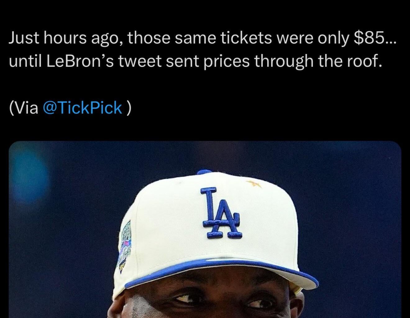 RIP to anyone who bought at the peak just for LeBron's announcement to end up being an ad