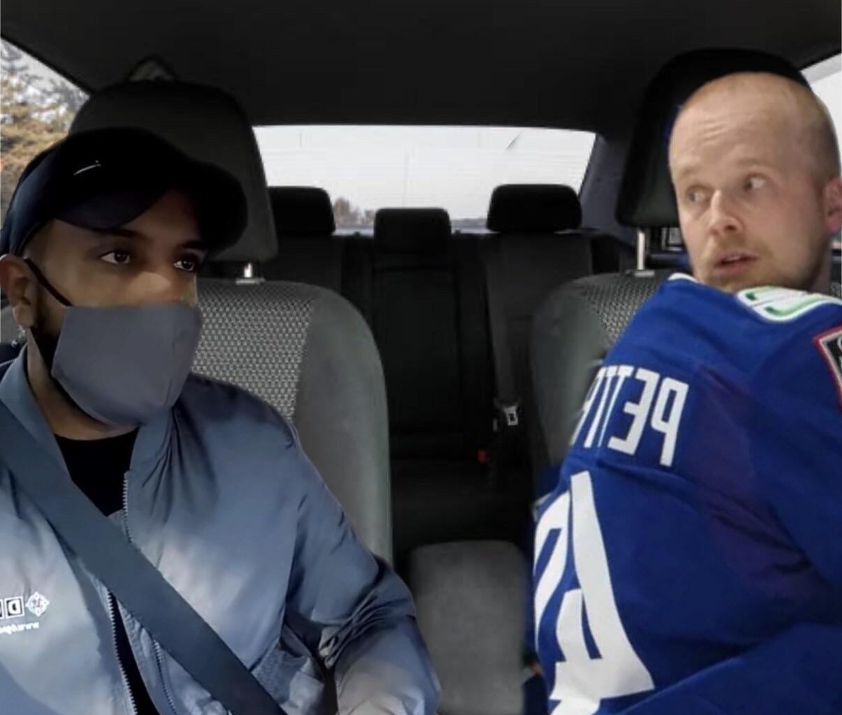 Me making sure the ICBC guy  sees my shoulder check on My N road test (I still failed)