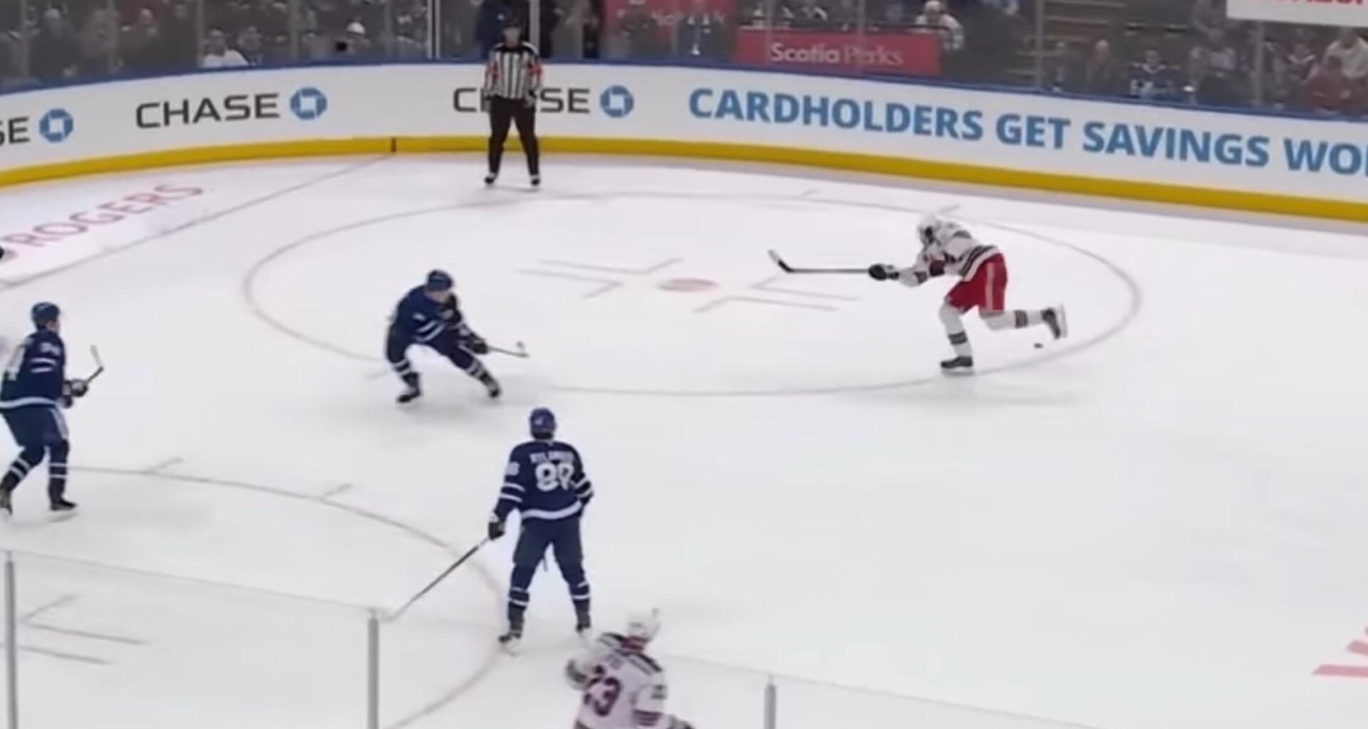 Mika right off the bench….how do you miss the puck ! 🤣