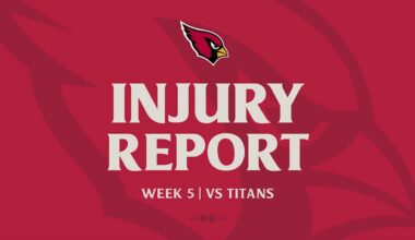 Injury Report: Week 5 vs Titans